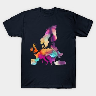 Europe map art #europe T-Shirt